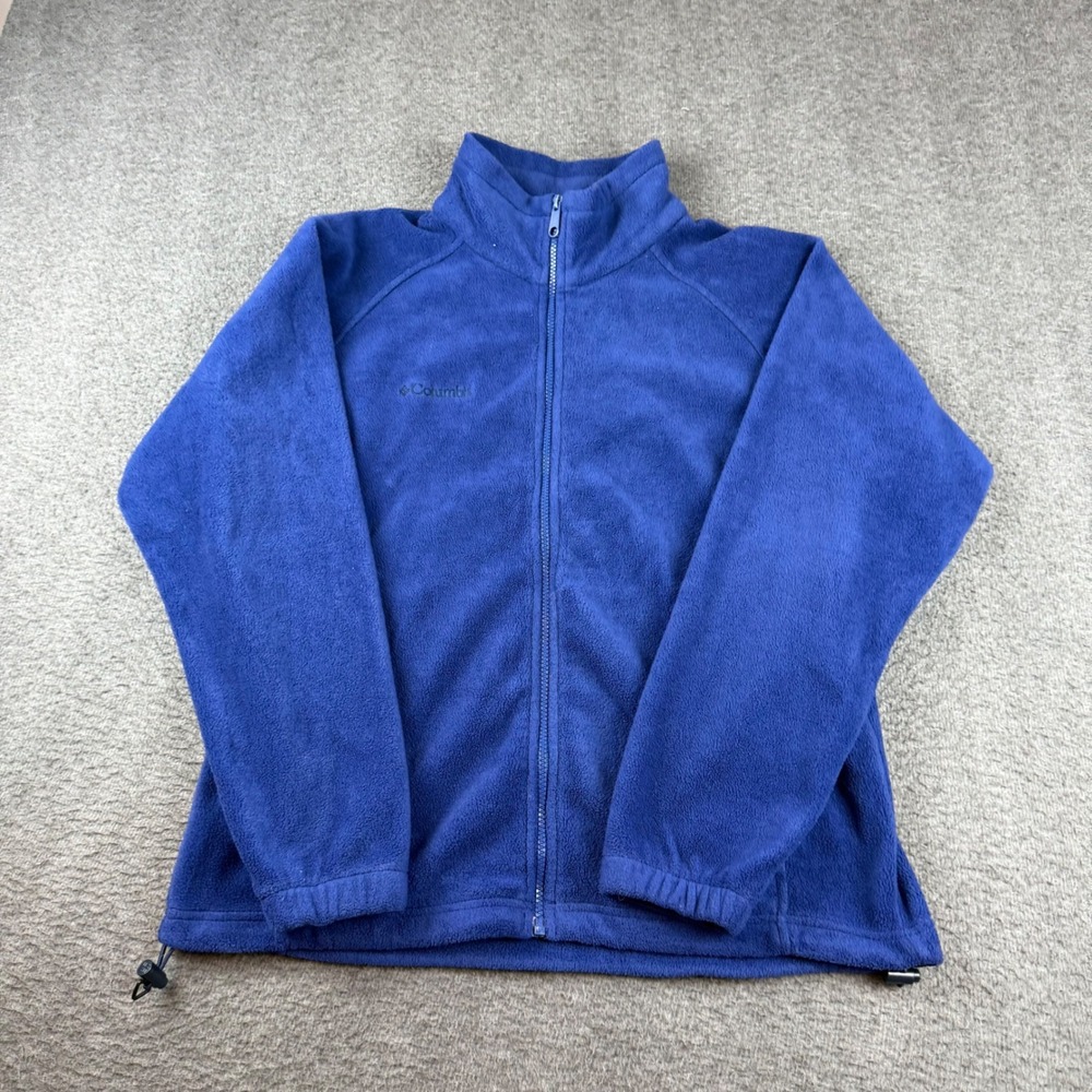 Columbia Fleece Jacket Women's L Blue Benton Springs Full Zip WL6172 Outdoor